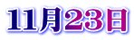 １１月２３日